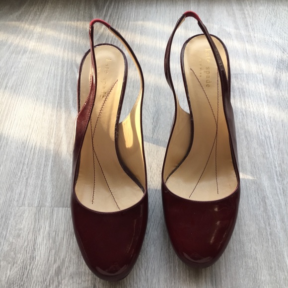 kate spade Shoes - Kate Spade Slingbacks Sz 9 in Oxblood patent kate spade Shoes - Kate Spade Slingbacks Sz 9 in Oxblood patent